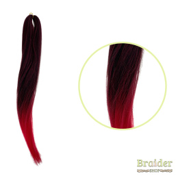 Czarno czerwony - Kanekalon (#OMB LIGHT RED)